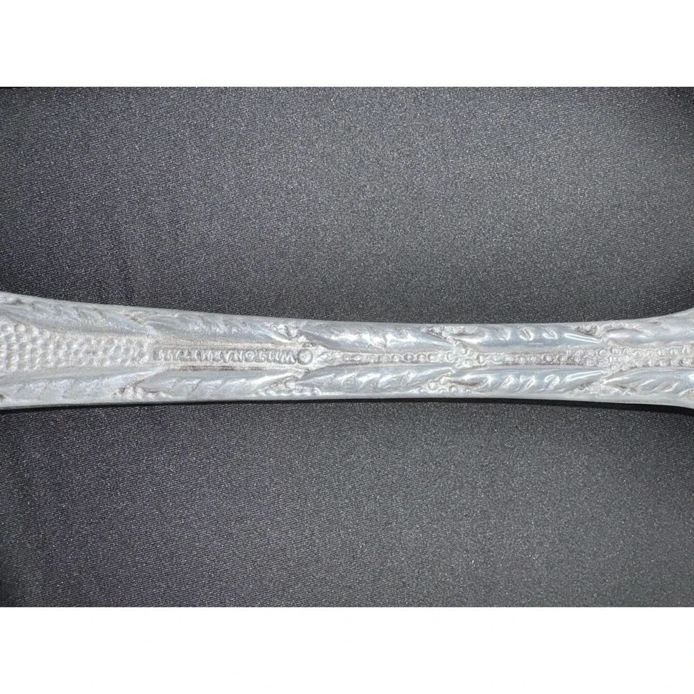 Vintage Wilton Armetale Large Salad Serving Utensils Fork & Spoon Tulip Pattern